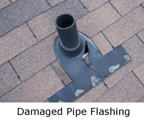 Pipe flashing in need of replacement